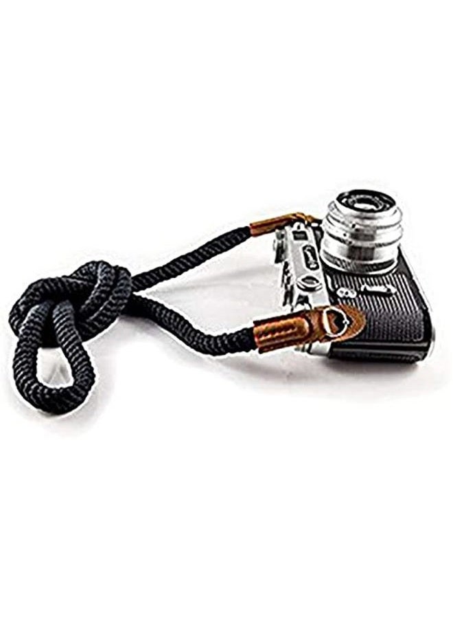 Eorefo Camera Strap Handmade Soft Cotton Vintage Camera Neck Shoulder Strap for Mirrorless and DSLR Camera,Black. - Image 5